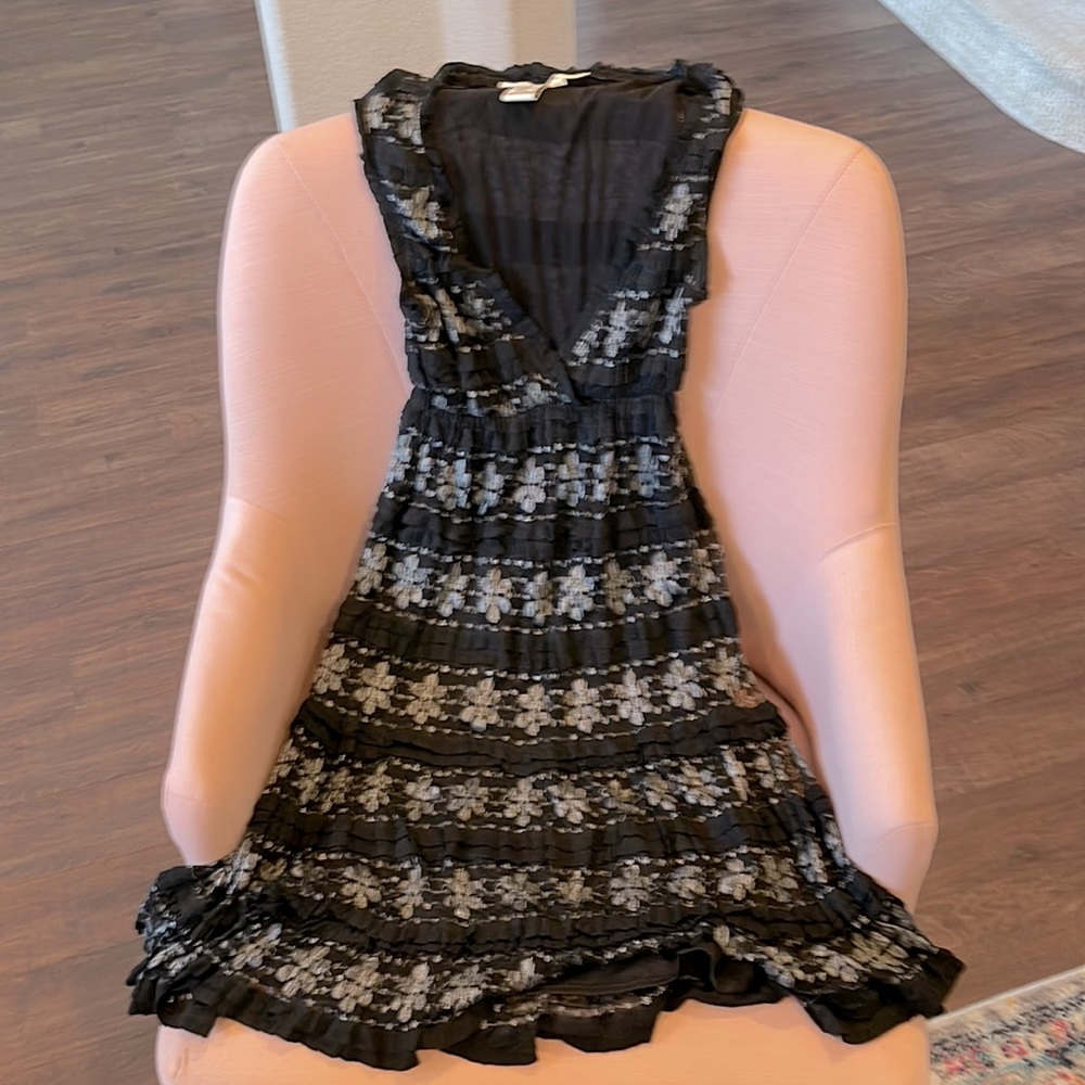 Studio M black grey lace dress